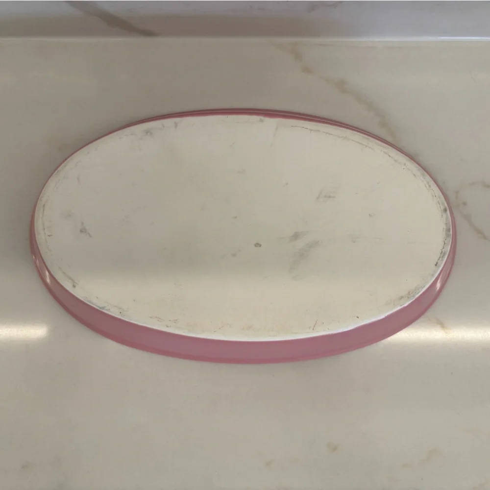 Small Oval Pink Au Gratin Casserole Baking Dish Bakeware Vegetable Dish - Picture 4 of 4